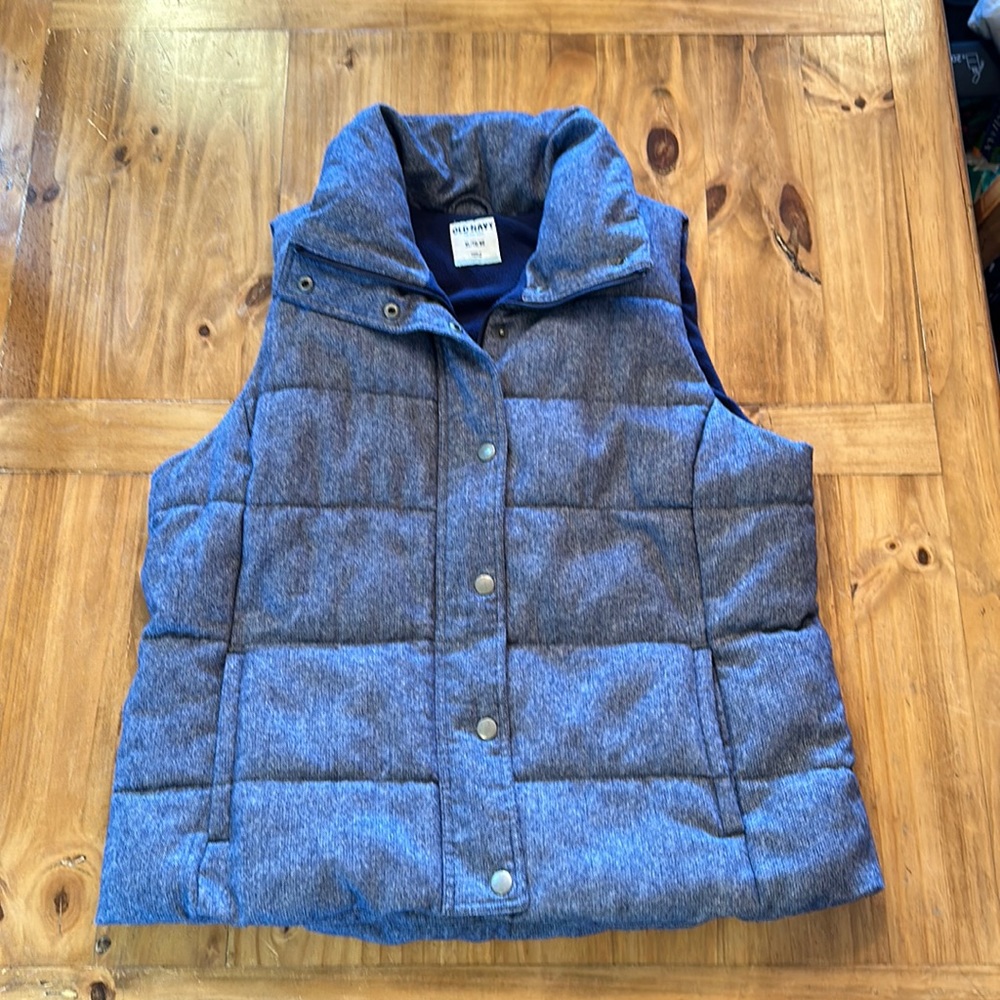 Old Navy Blue Tweed Vest - XL